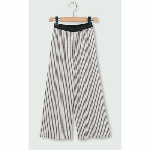 LIU JO Pantalone bambina palazzo a righe panna/nero in lurex 12 14 16 anni  | eBay