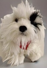 Dakin Huggables Applause TAMMY Puppy Shaggy Dog Animal Plush Toy White Black