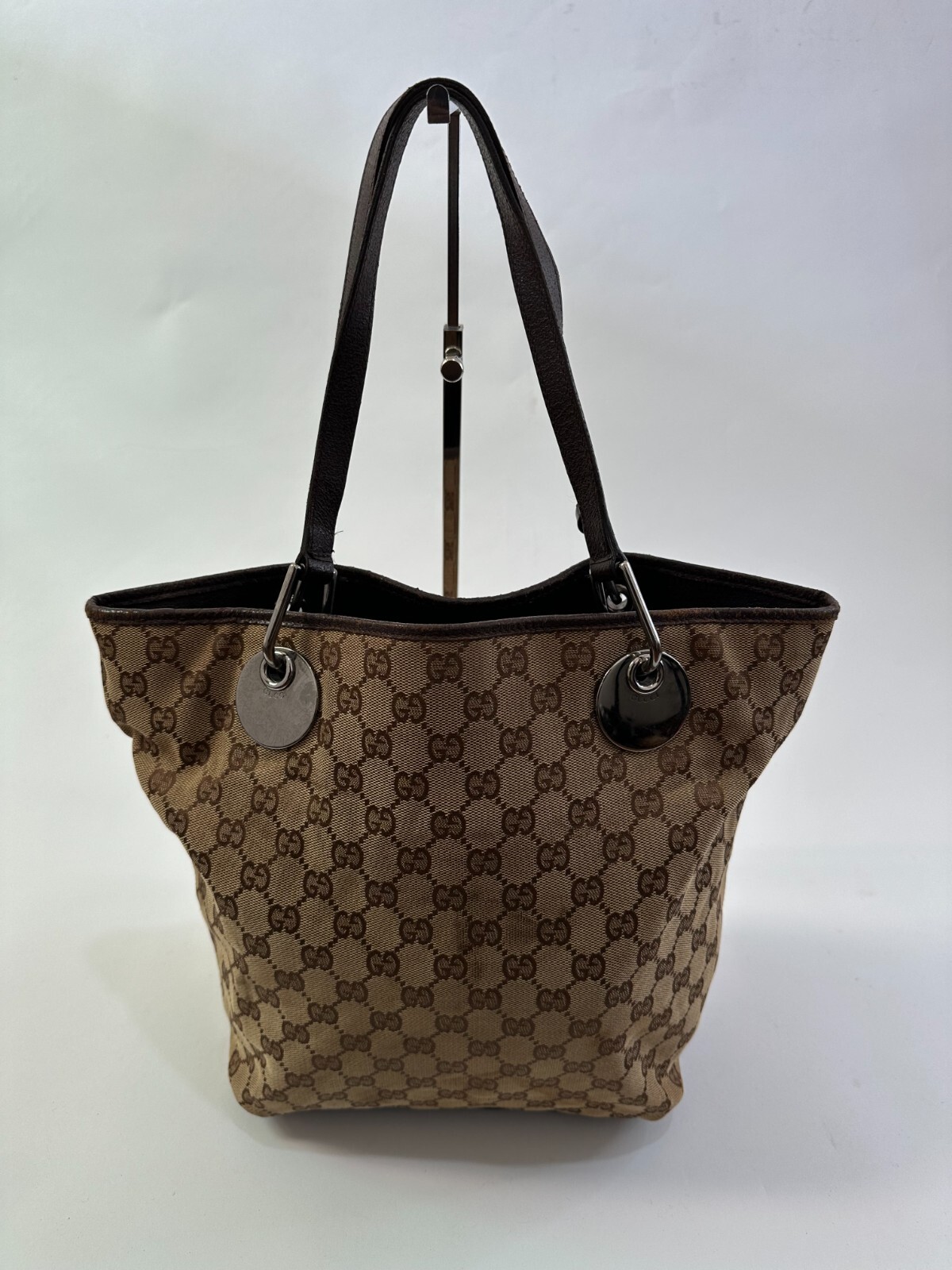 GUCCI Monogram Large Eclipse Tote Dark Brown - image 2