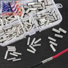 Bare Copper Wire Splice Butt 22-10 AWG Connectors Ferrule Crimp Terminals 200PCS