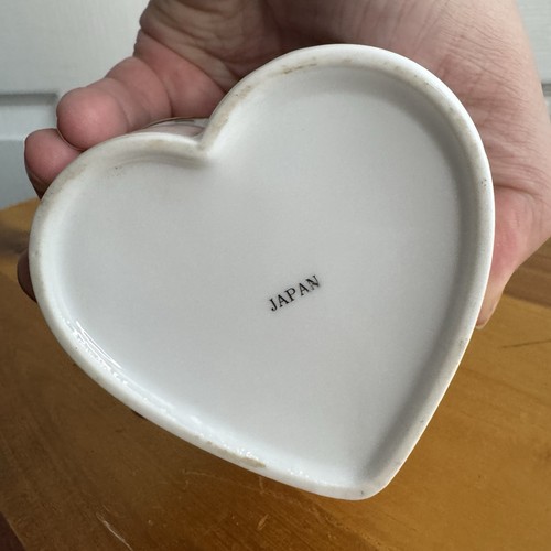 Vintage Japanese Floral Heart Shaped Trinket Box Boho Cottagecore - Picture 5 of 6