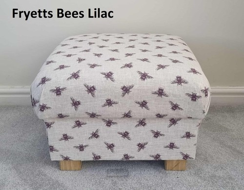 Storage Footstool Bees Fabric Pouffe Ottoman Footstall Duck Egg Honey Bumble - Picture 30 of 32