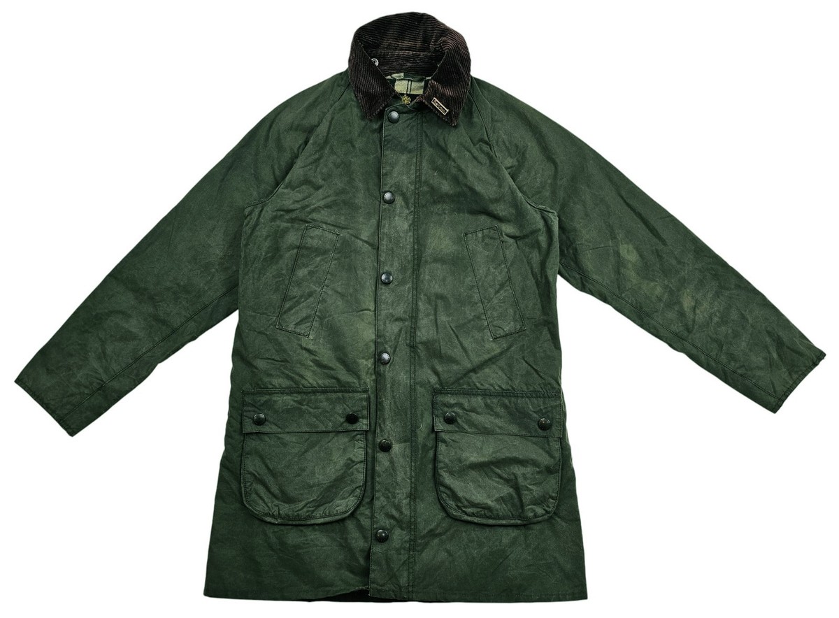 HOT Men's BARBOUR @ BEDALE -SL LONG PARKA PLAID LINED GREEN WAXED