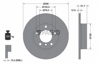 2X Pagid Bremsscheibe 50412NC FüR Bmw 3Er E36 Compact Z3 Roadster Touring 316