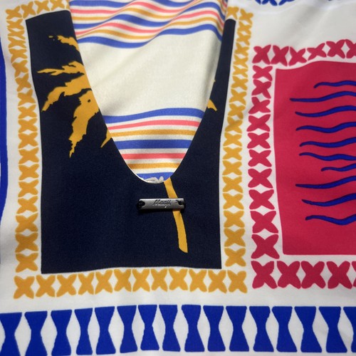 NW Maaji Womens L Paradise Postals Stripe Reversible Claire One Piece Swimsuit - Picture 4 of 14