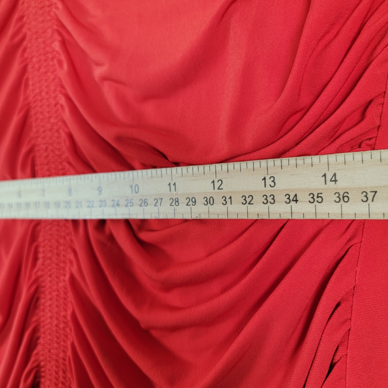 Cache Size XLarge Blouse Solid Red Long Sleeve Ru… - image 9