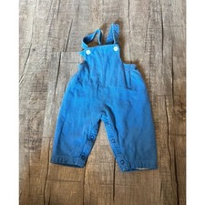 Vintage Carter  s Blue Baby Romper Small Up to 18 lbs 100 Cotton Overalls