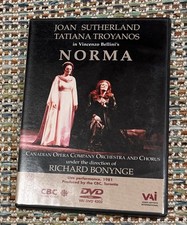 Norma DVD Vincenzo Bellini / Joan Sutherland Tatiana Troyanos 1981 - New Sealed