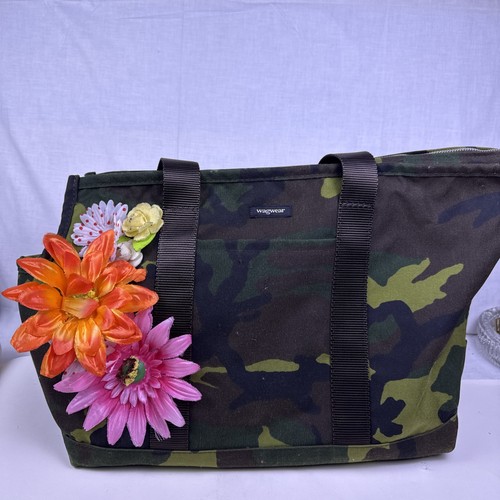 Wagwear Cordura Zipper Tote Dog Carryall Bag in Camo - 17” Wide 13” Tall 8” Deep