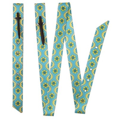 Showman Wildflower Breeze Nylon Tie Strap & Off Billet Set