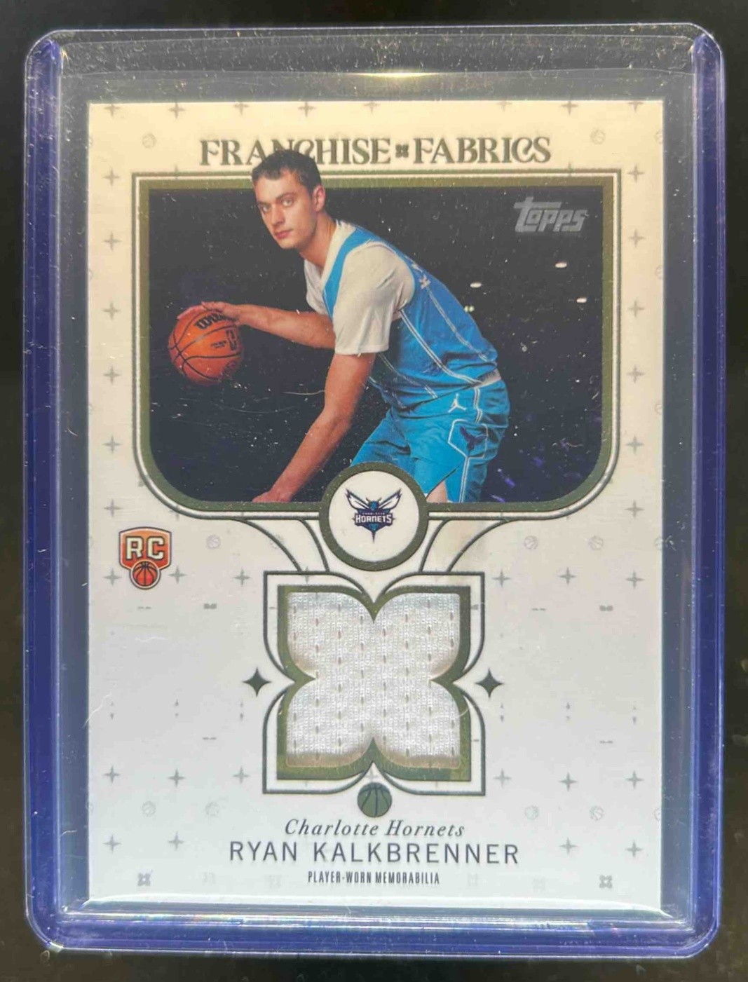 2025-26 Topps Ryan Kalkbrenner Franchise Fabrics RC Jersey #FF-RK Hornets