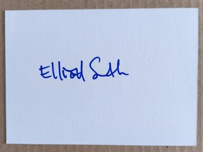 Elliott Smith original autograph, signed, autograph A6 letter card, 