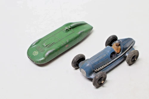 DINKY Toys Vintage Playworn Vehicles MG Record Car 23p & Mercedes Racing Car 23c