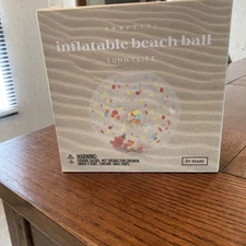 Sunny Life Confetti Inflatable Beach Ball 14” Nontoxic Pool Summer