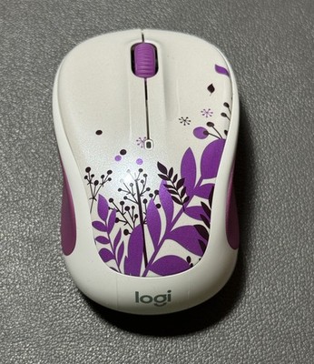 LOGITECH M325 M325C Wireless Mouse PURPLE PEACE Flowers w/ Receiver