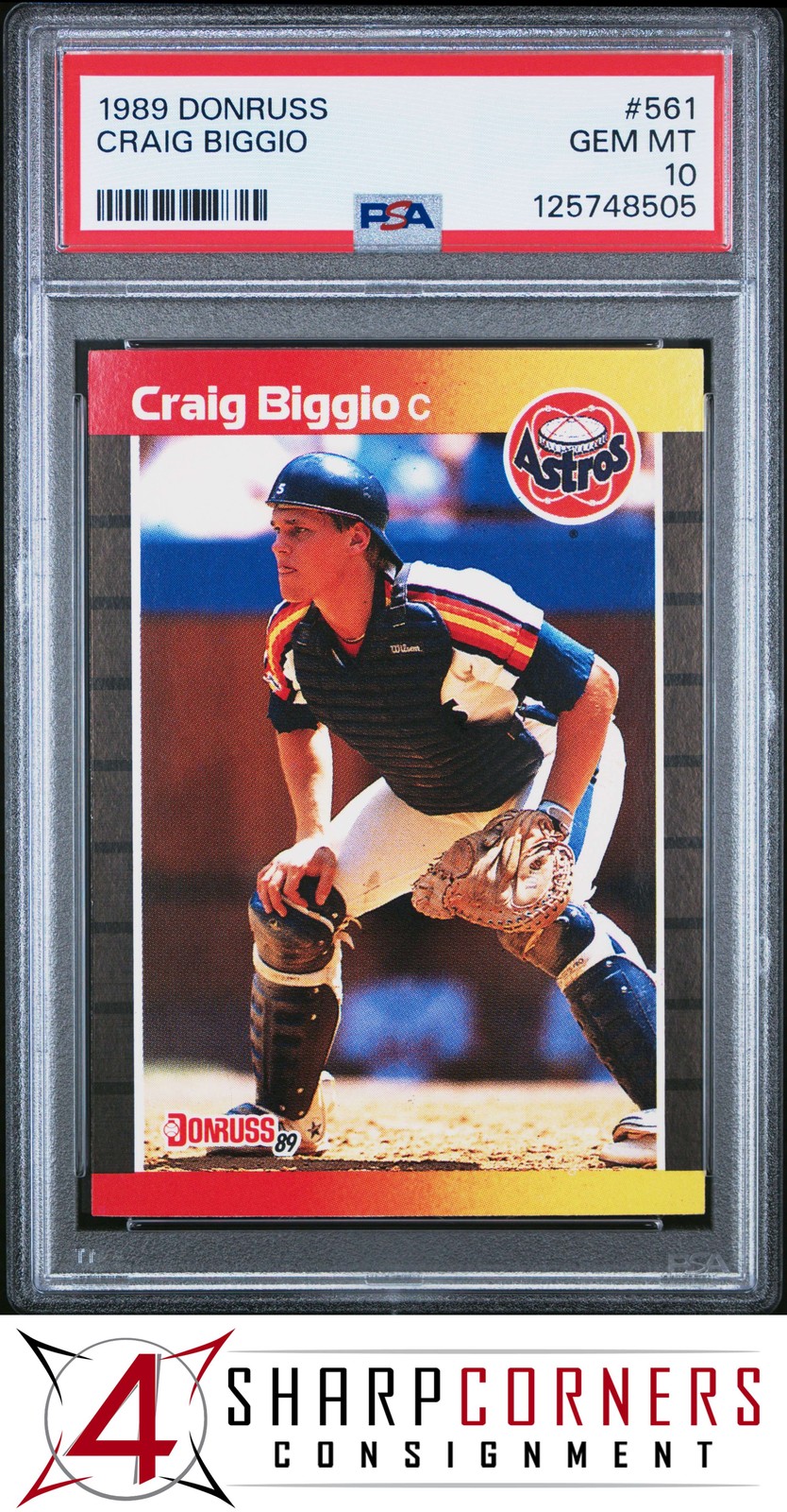1989 DONRUSS #561 CRAIG BIGGIO RC ASTROS HOF PSA 10