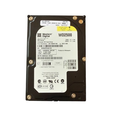 Western Digital 250GB 3.5'' IDE HDD WD2500JB-50FUA0 Hard Drive Tested