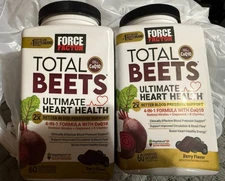 2x Force Factor Total Beets Ultimate Heart Health CoQ10 120 Soft Chews EXP 05/27