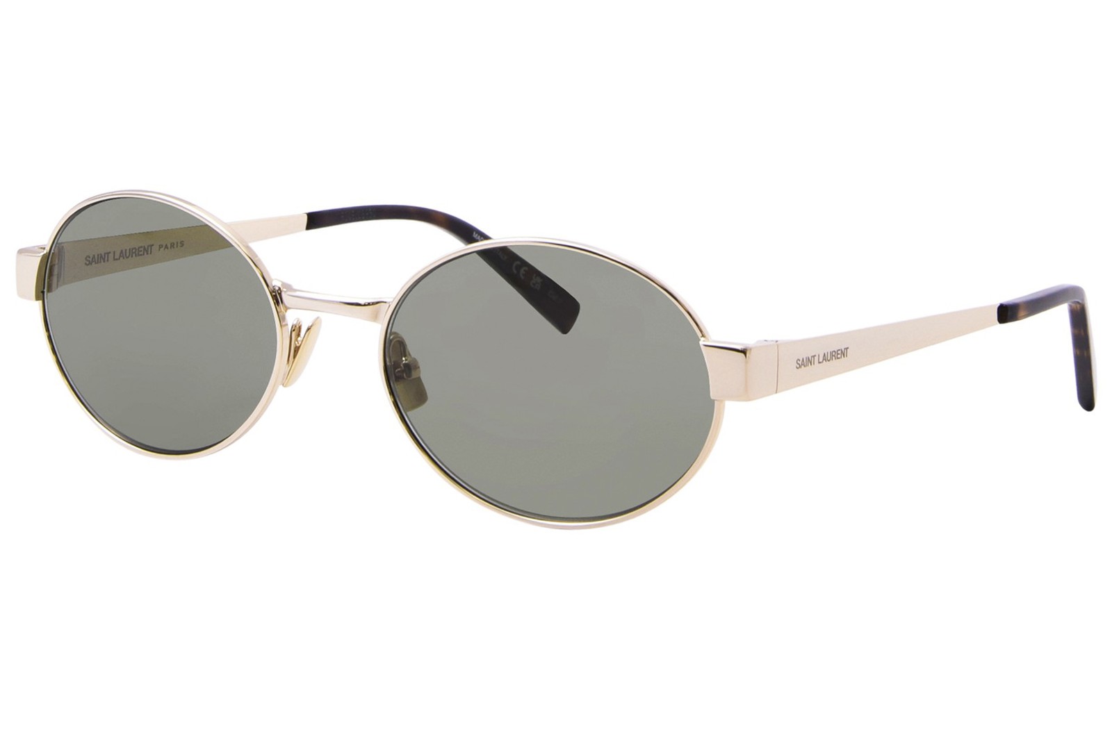 Saint Laurent SL 692 003 occhiali da sole donna lenti oro verde forma rotonda 55 mm