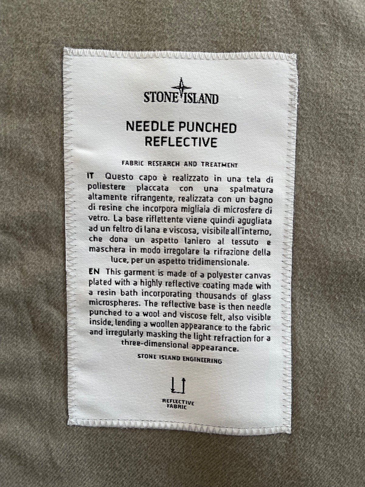 STONE ISLAND Needle Punched Reflective Jacket 60721302510 Colour Grigio 2XL image 6