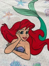 Disney The Little Mermaid Ariel Vintage Double Fitted Sheet, Good Condition