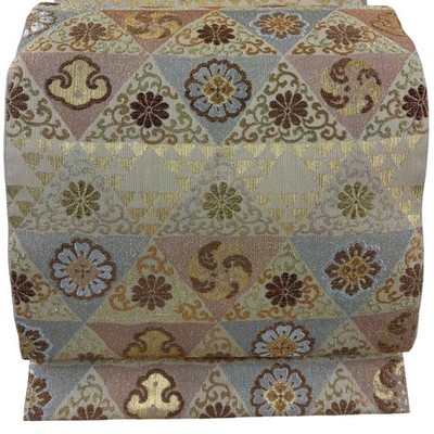 Obi Good ConditionFUKURO OBI Masterpiece Chrysanthemum Arabesque Scale Foil Gold