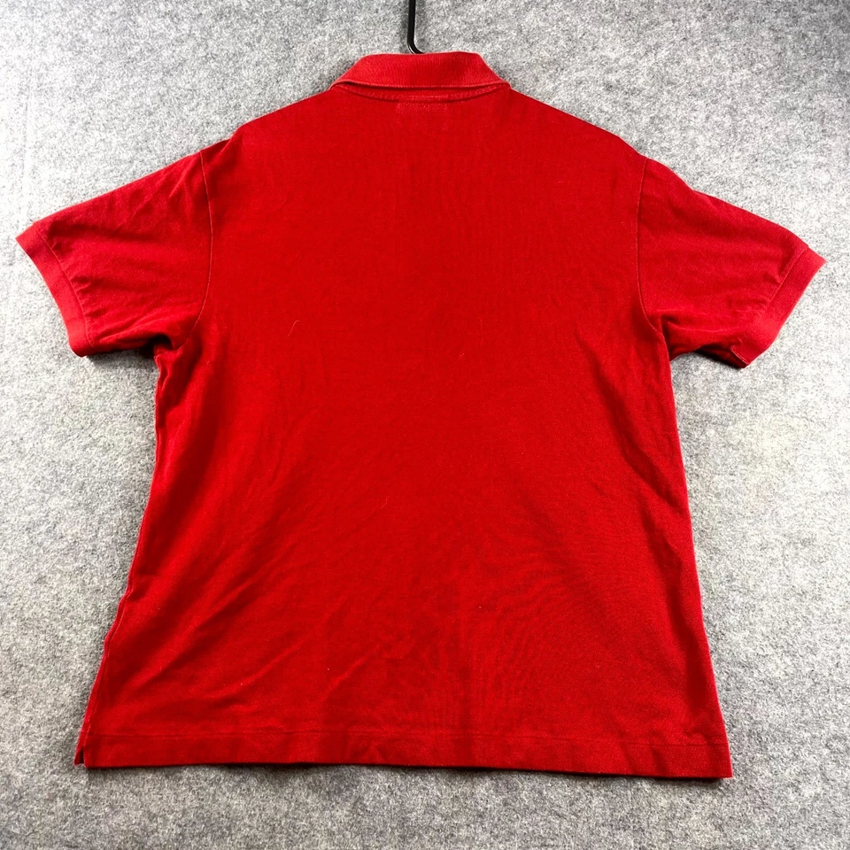 Lacoste Mens Polo Shirt Large Red Classic Fit Short Sleeve Collared Casual Logo - image 3 of 4