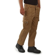 SITE KING Original Mens Cargo Combat Khaki Work Trousers Size Waist 36’’ Long