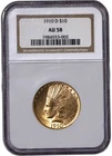 1910-D $10 INDIAN HEAD GOLD EAGLE - NGC AU-58, Denver, SUPERB QUALITY