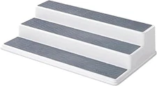 Non-Skid 3-Tier Spice Pantry Organizer, 15-Inch, Durable Gray