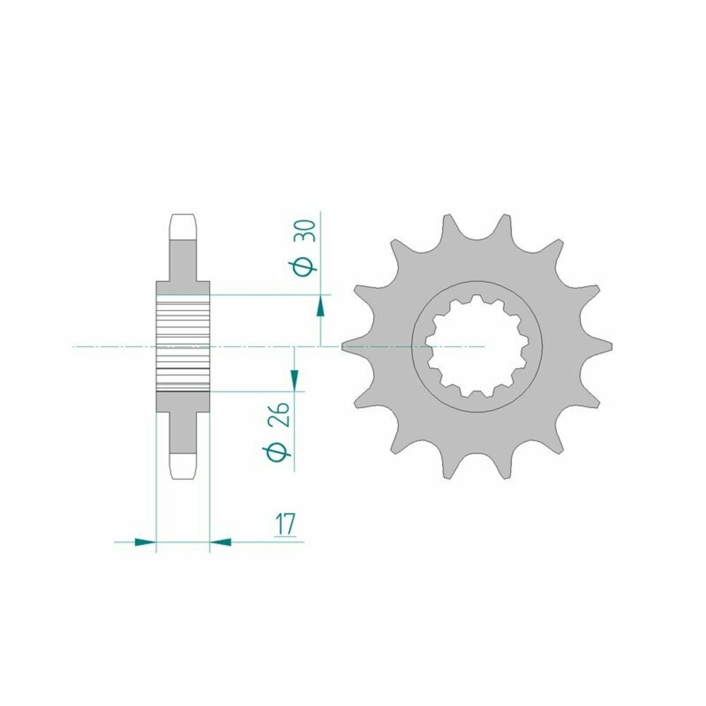 Standard Steel Pinion 20603-Step 530 For Motorcycle Parts Accessories