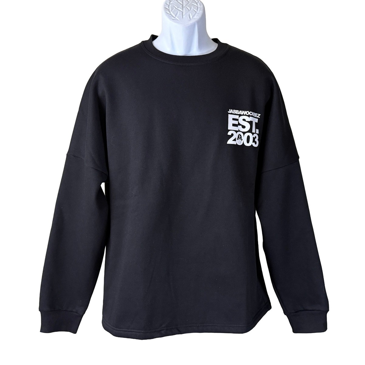 Jabbawockeez Sweatshirt Mens Large Black JBWKZ Crew Puff Print