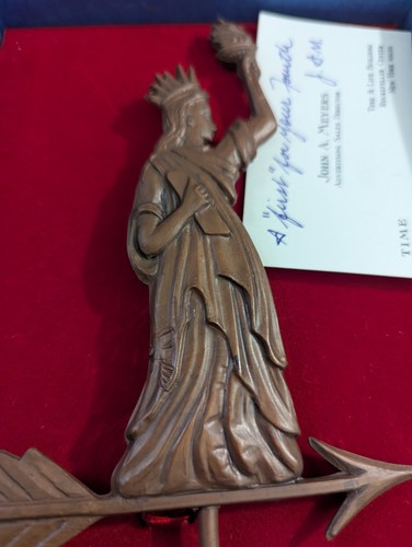 Wind VANE Weather Statute Of Liberty Weather Vintage Barn - Picture 10 of 12