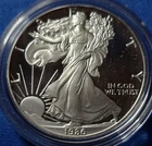 A 1986 S Proof $1 American Silver Eagle In OGP COA