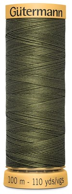 Gutermann 103C-1680 Natural Cotton Thread - Dark Yellow, 110 Yards, Mercerized For Sewing - View #3