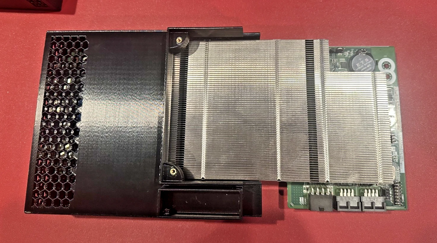 Inserting motherboard