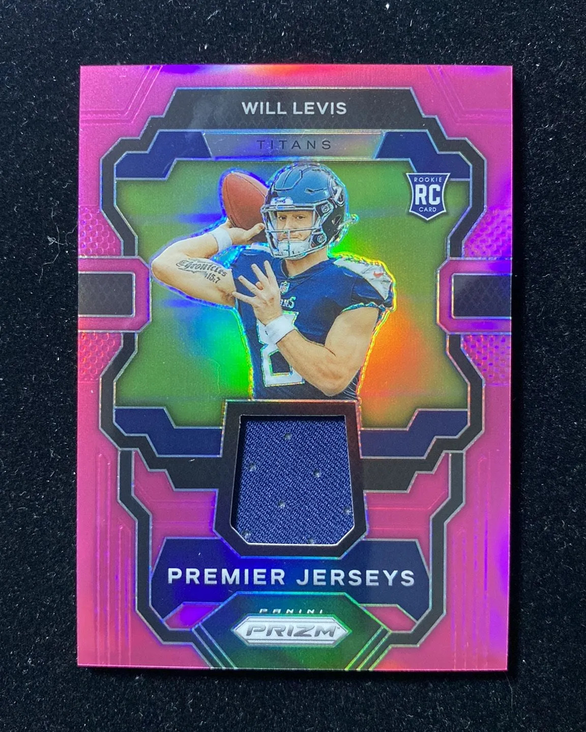 2023 Panini Prizm Premier Jerseys Pink Will Levis RC Rookie Titans GL12