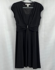 Evan Picone Dress Size 10 Little Black Dress Classic Knee Length Cocktail Party
