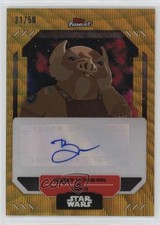 2023 Finest Star Wars Gold Wave Refractor 21/50 Bobby Moynihan as Orka Auto 1k0w