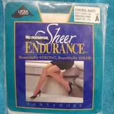 No Nonsense Sheer Endurance Sz A Control Panty Silky Sheer Ivory Pantyhose