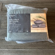 Miracle Made Sheets King Sage Green Self Cooling Self Cleaning Luxe Sheet Set