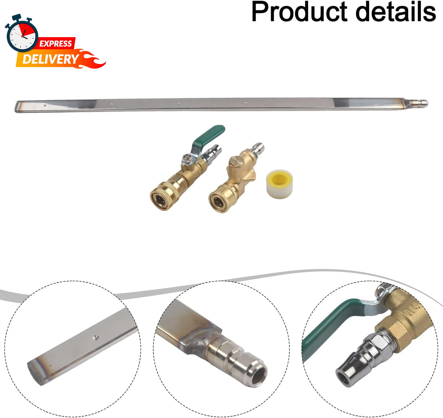 Portable Pressure Radiator Cleaning Wand,2025 New Car Radiator Cleaning Tool,24'