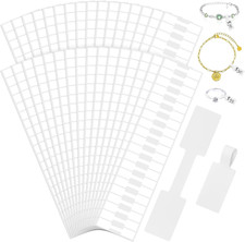 1000 Pcs Jewelry Tags, Self Adhesive Jewelry Price Tags Stickers, White Blank Re