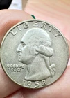 1958D Washington Quarter 90% Silver  (VF) Mint error   See Pic's