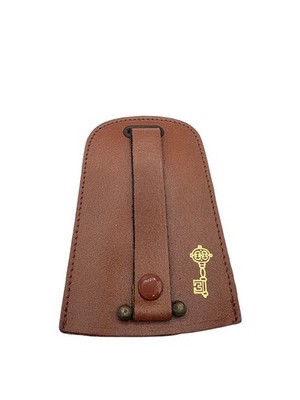 Vintage Genuine Leather Brown Keychain Holder Coin Pouch Snap Closure England 4''