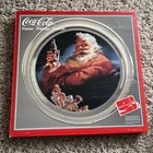 Vintage 1994 Coke Coca Cola Indiana Glass Santa Platter Christmas Original Box