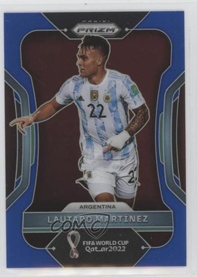 2022 Panini Prizm World Cup Qatar Blue 199/299 Lautaro Martinez Martínez #5 0e3u