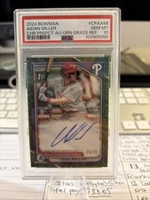 2024 Bowman Aidan Miller Chrome Prospect Green Grass Turf Refractor 10 -A 