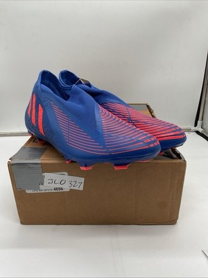 Adidas Predator Edge.3 GW2278 Men's US 13 Blue Laceless FG Soccer Cleats JLO327