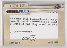 2019 The X-Files: UFOs & Aliens Edition Redacted Files Level One Jimmy Hoffa y8p